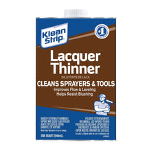 Load image into Gallery viewer, Klean Strip QML170SC Lacquer Thinner, Liquid, Characteristic Ketone, Clear, 1 qt, Can
