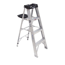 Load image into Gallery viewer, WERNER 374 Step Ladder, 4 ft H, Type IA Duty Rating, Aluminum, 300 lb
