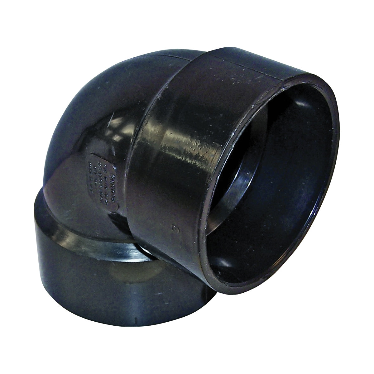 GENOVA 80715 Pipe Elbow, 1-1/2 in, Hub, 90 deg Angle, ABS, SCH 40 Schedule