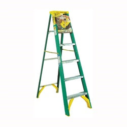 WERNER 5906 Step Ladder, 6 ft H, Type II Duty Rating, Fiberglass, 225 lb