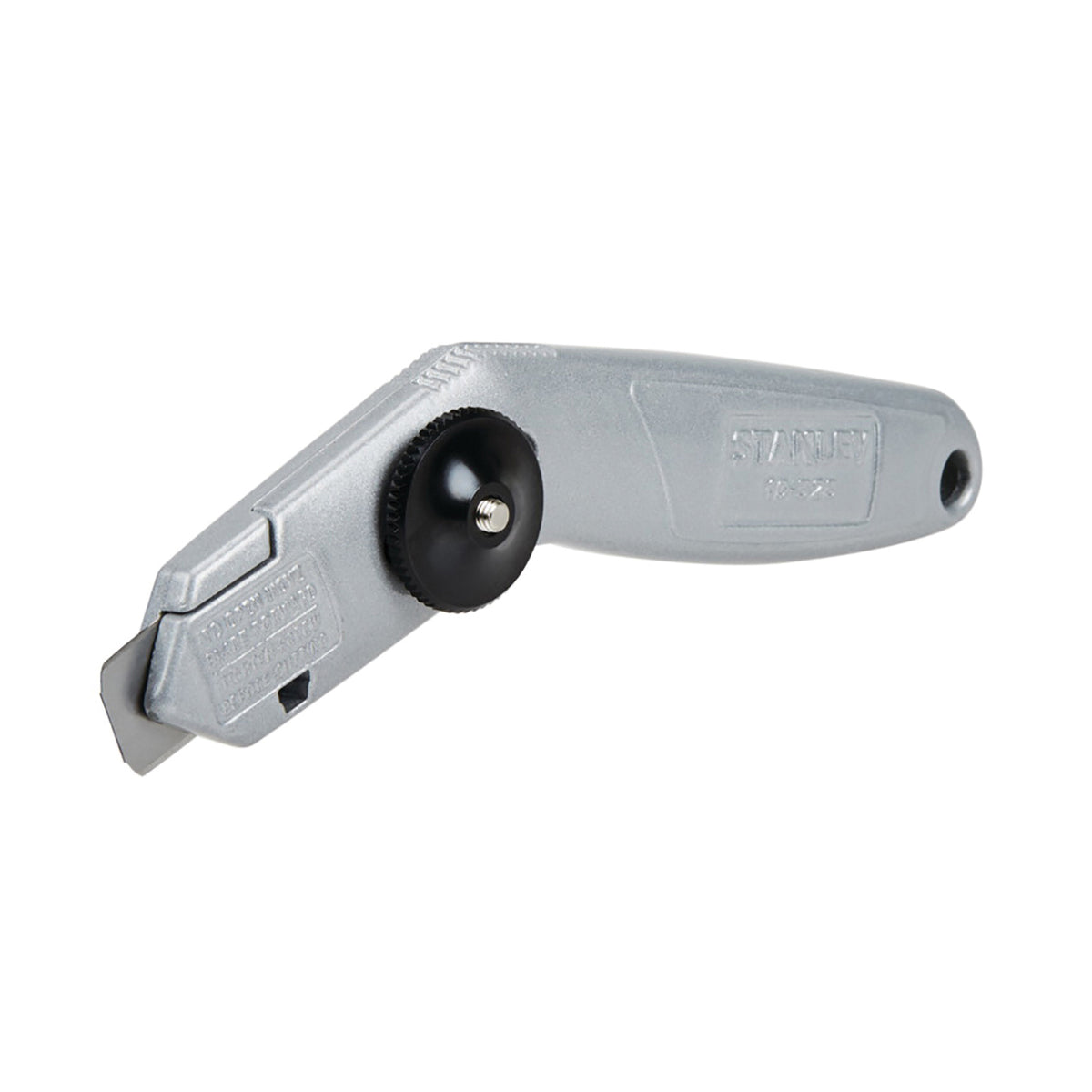 STANLEY 10-525 Carpet Knife, 3/4 in W Blade, HCS Blade, Angled Handle, Gray Handle