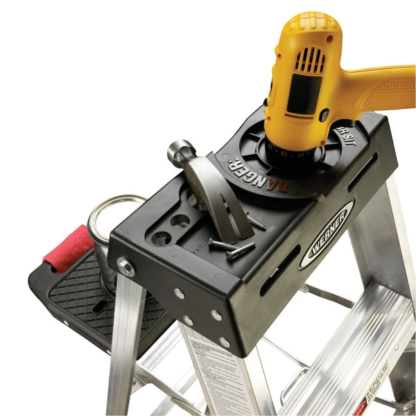 WERNER 310 Step Ladder, 10 ft H, Type IA Duty Rating, Aluminum, 300 lb