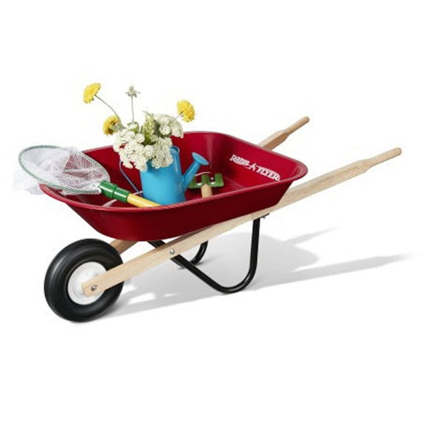 RADIO FLYER 40 Wheelbarrow, 30 lb Volume, Steel, 7 x 1-1/4 in Wheel