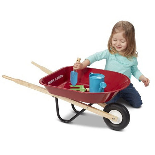RADIO FLYER 40 Wheelbarrow, 30 lb Volume, Steel, 7 x 1-1/4 in Wheel
