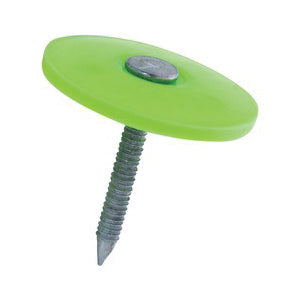Stinger 0135053 Cap Nail, 1 in L, Flat Head, 12 ga Gauge, Plastic/Steel