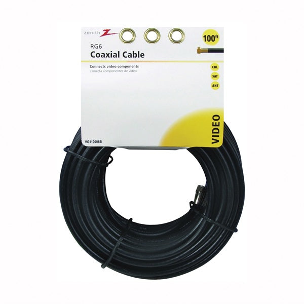 Zenith VG110006B RG6 Coaxial Cable, F-Type, F-Type