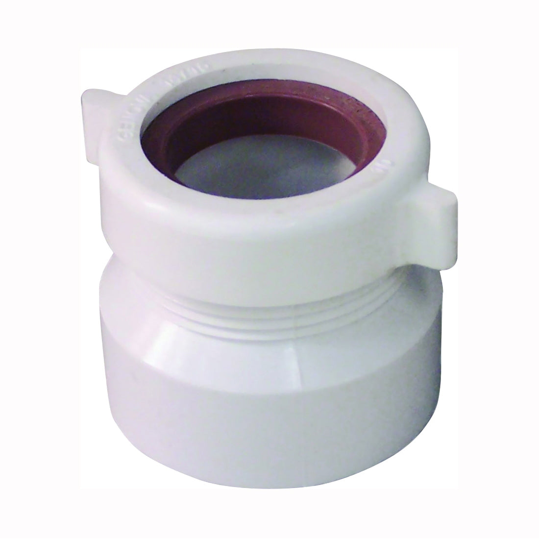 GENOVA 700 Series 755235/72211 Trap Pipe Adapter, 1-1/2 x 1-1/4 x 1-1/2 in, Hub x Slip-Jamnut, PVC, White