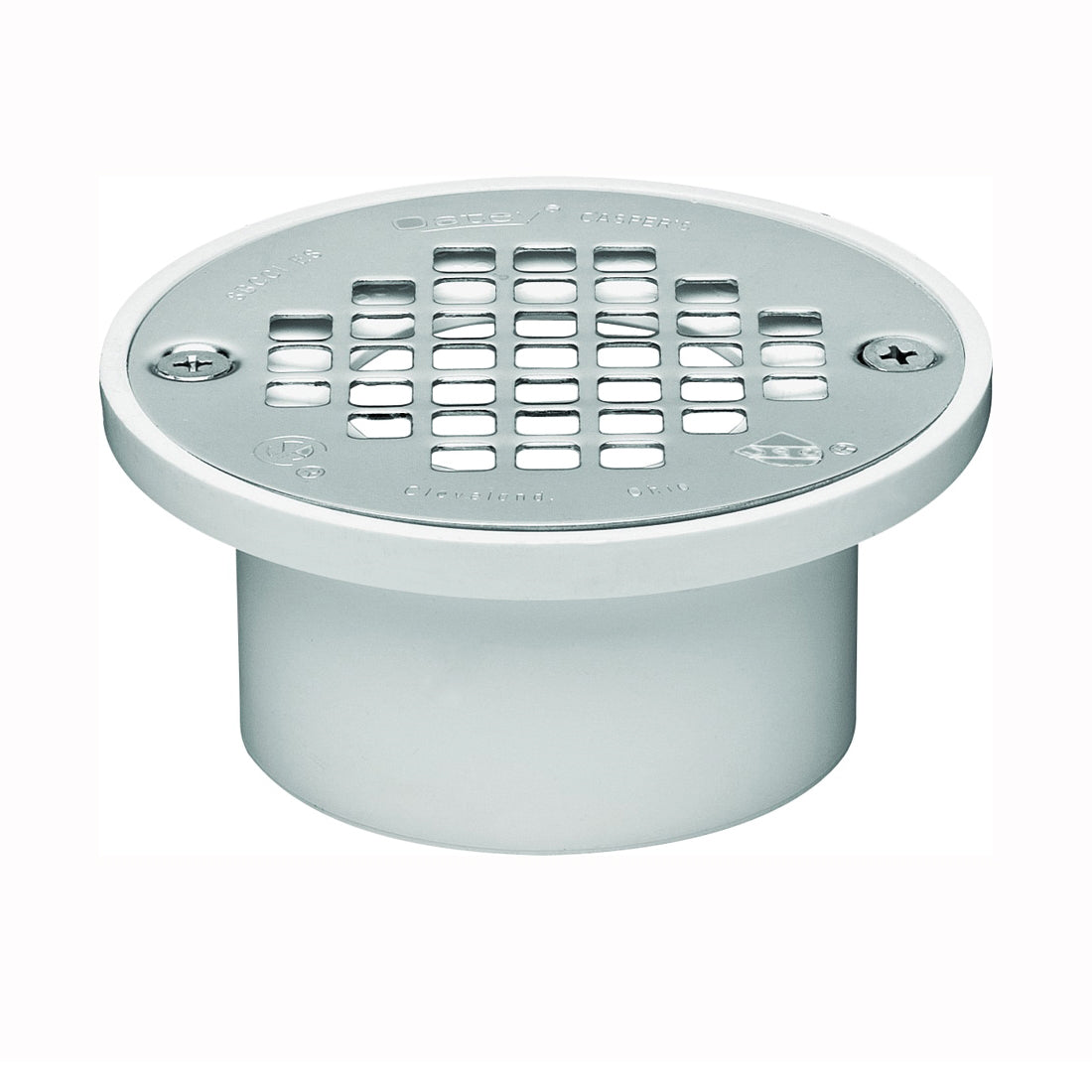 Oatey 43579 Floor Drain, PVC Body, White