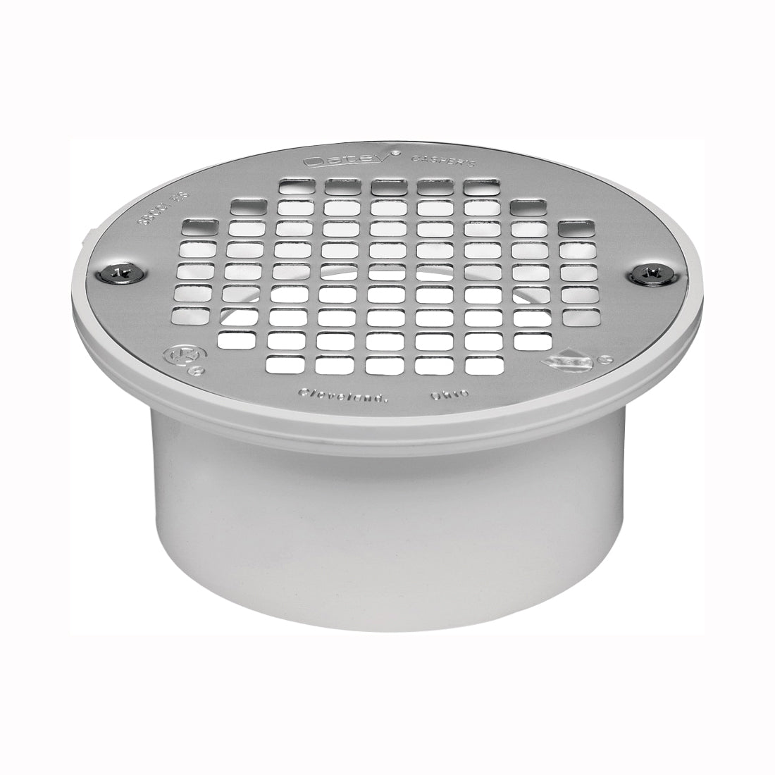 Oatey 43583 Floor Drain, PVC Body, White