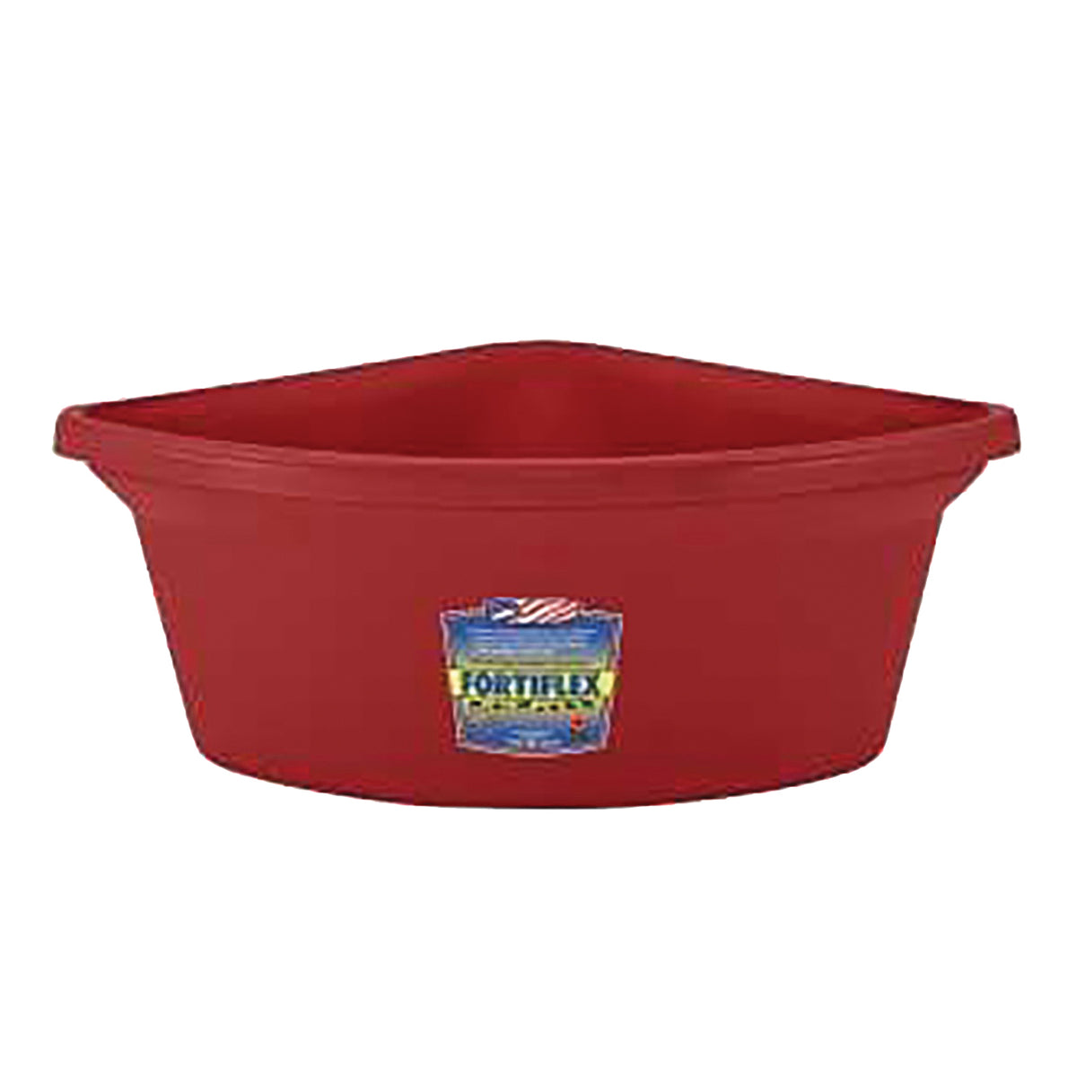 FORTEX-FORTIFLEX CF-24R Corner Feeder, 24 qt Volume, Rubber Polymer, Red