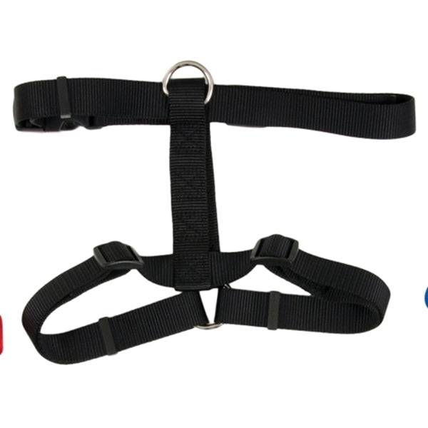 PETMATE 19314 Adjustable Dog Harness, Fastening Method: D-Ring, Nylon Harness, Black