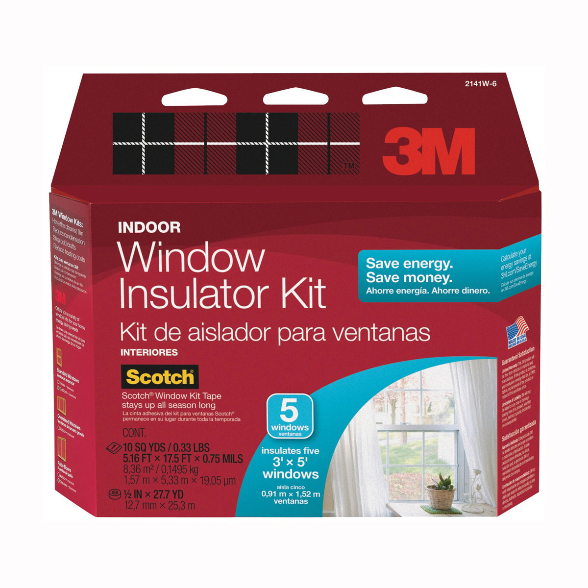 Scotch 2141 Window Insulation Kit, Clear