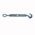 BARON 16-5/8X9 Turnbuckle, 2250 lb Working Load, 5/8 in Thread, Hook, Eye, 9 in L Take-Up, Galvanized Steel