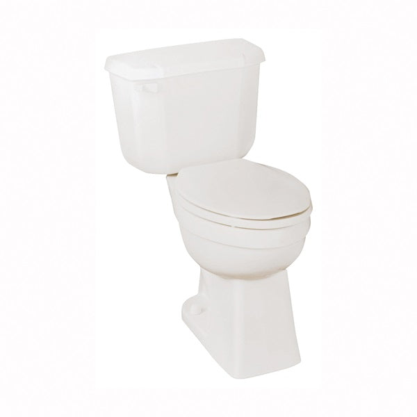 PEERLESS POTTERY John-In-A-Box 7668JB-06 Flush Toilet, Round Bowl, 1.6 gpf Flush, 12 in Rough-In, Vitreous China