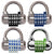 Master Lock 1534D Padlock, 1/4 in Dia Shackle, 1-1/8 in H Shackle, Steel Shackle, Metal Body, 2-1/2 in W Body