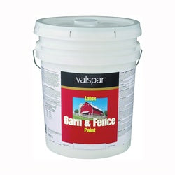 Valspar 018.3125-10.008 Barn and Fence Paint, Red, 5 gal, Pail, Resists: Fade, Weather
