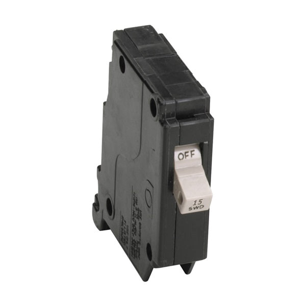 Cutler-Hammer CHF115CS Circuit Breaker with Flag, Mini, Type CHF, 15 A, 1 -Pole, 120/240 V, Common, Fixed Trip
