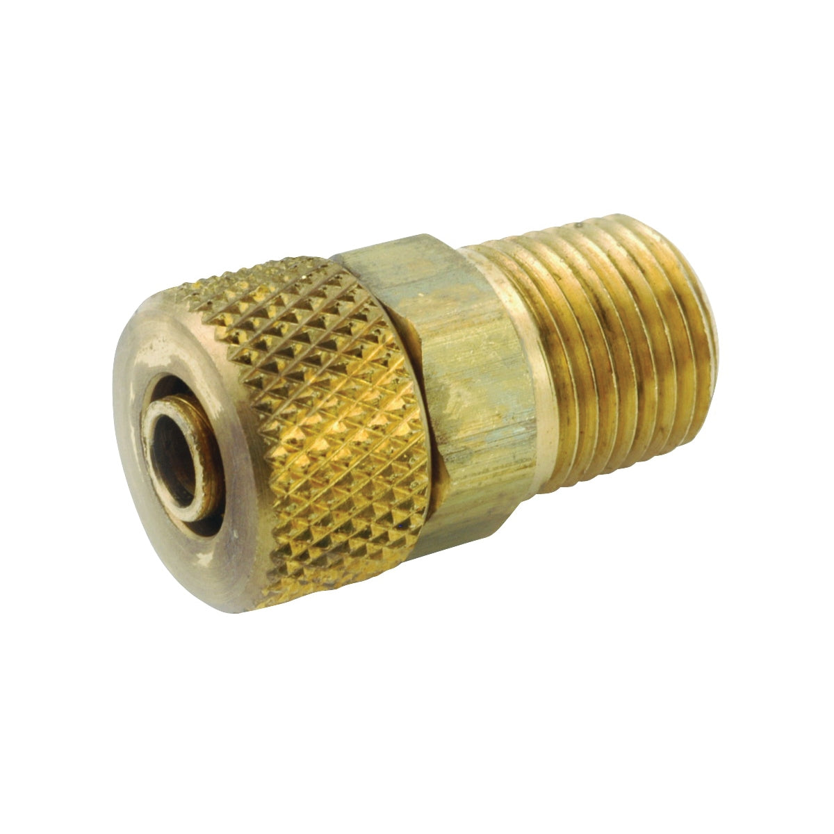 Anderson Metals 50868-0402 Pipe Adapter, 1/4 x 1/8 in, Compression x MPT, Brass