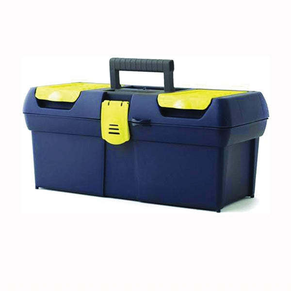 STANLEY 016011R Portable Tool Box with Plastic Latch, 2.1 gal, Plastic, Black/Yellow, 1-Drawer, 4-Compartment