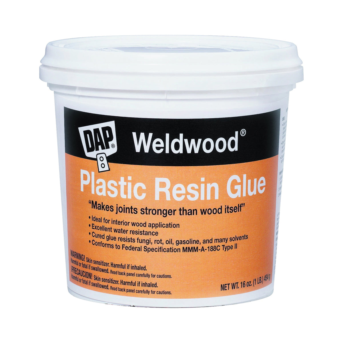 DAP 00203 Resin Glue, Powder, Tan, 1 lb Pail