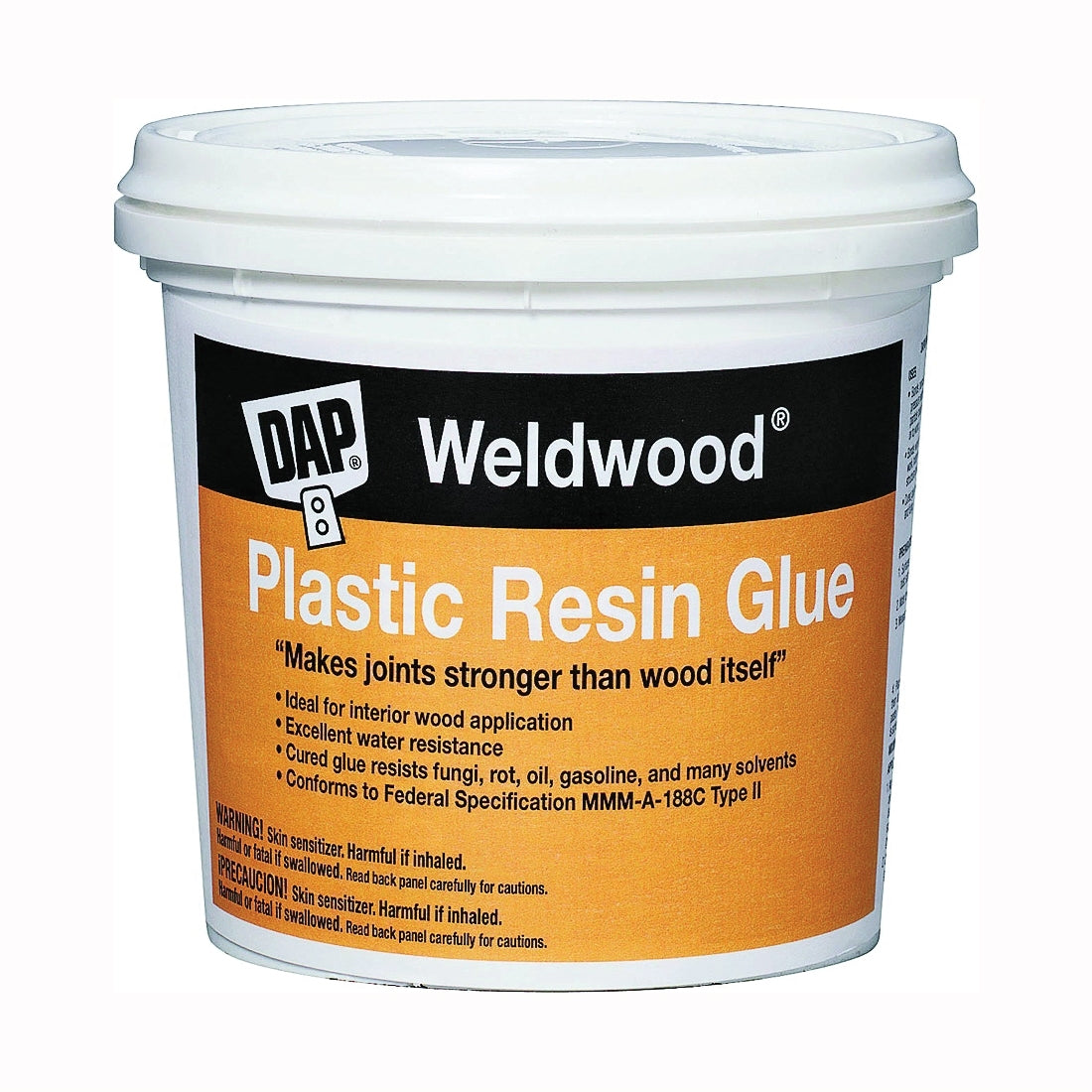 DAP 00204 Resin Glue, Powder, Tan, 4.5 lb Pail