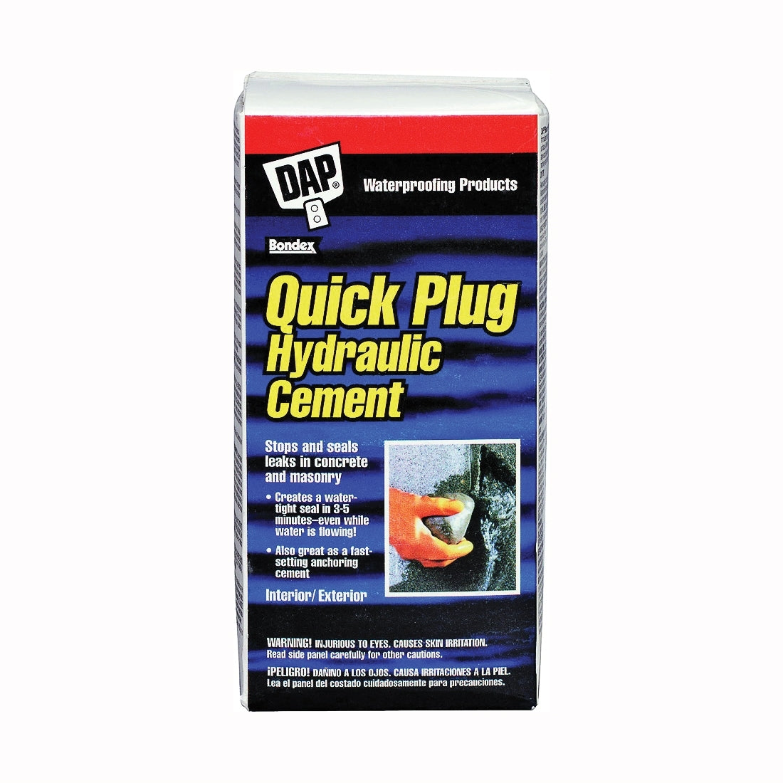 DAP Quick Plug 14084 Hydraulic and Anchoring Cement, Powder, Gray, 28 days Curing, 2.5 lb Box