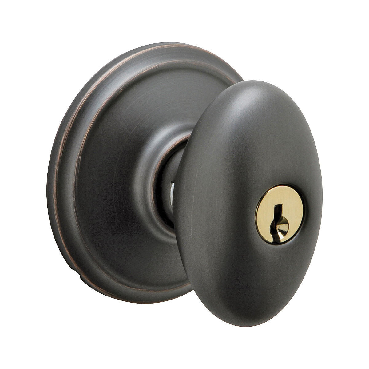 Schlage Siena Series F51A VSIE716 Keyed Entry Lock, Brass, Aged Bronze