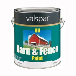 Valspar 018.3141-75.007 Barn and Fence Paint, White, 1 gal, Oil Base, Application: Brush, Roller, Spray