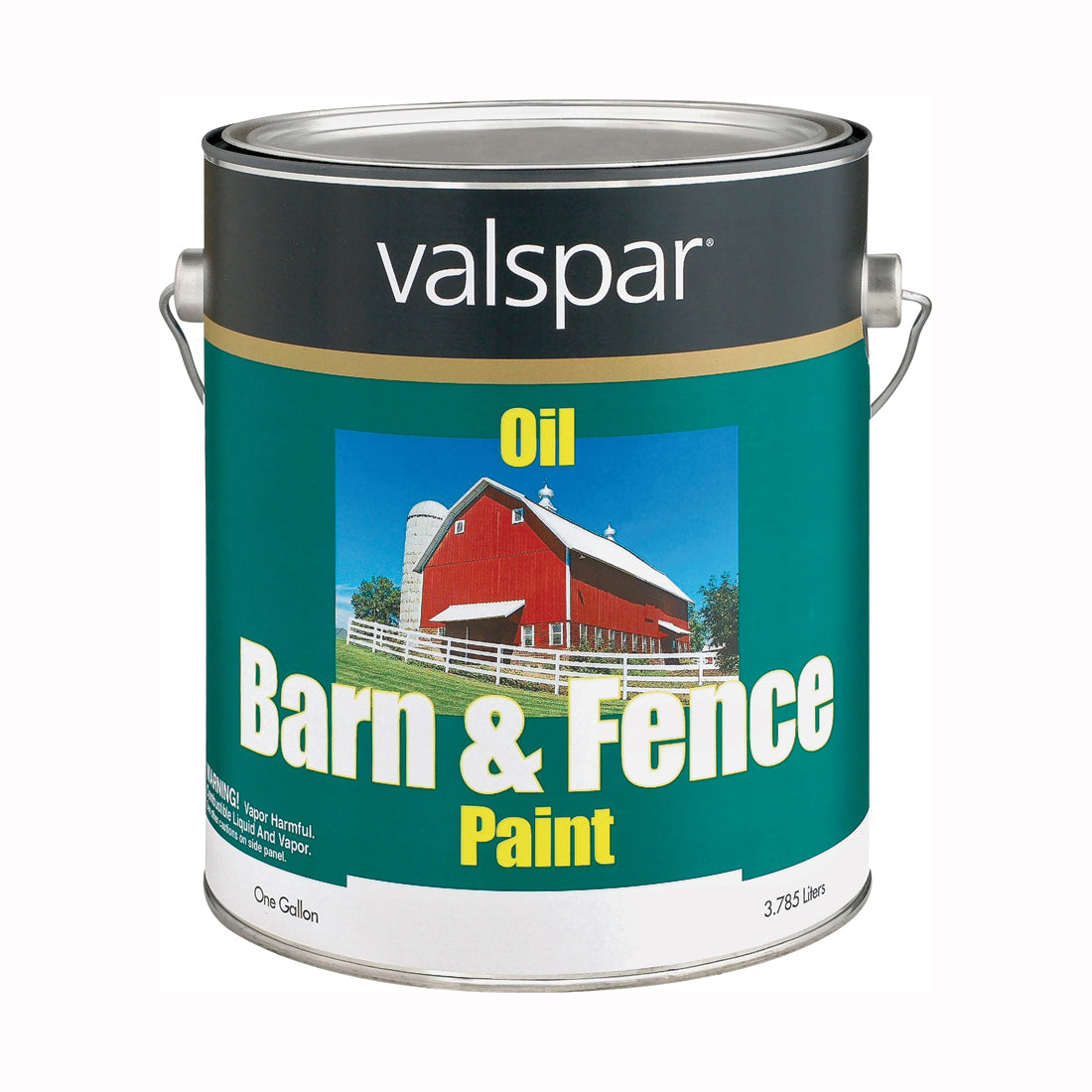 Valspar 018.2121-11.007 Barn and Fence Paint, Red, 1 gal, Resists: Fade, Mildew, Weather