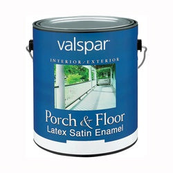 Valspar 027.0001533.007 Latex Porch and Floor Paint, Satin, Light Gray, 1 gal