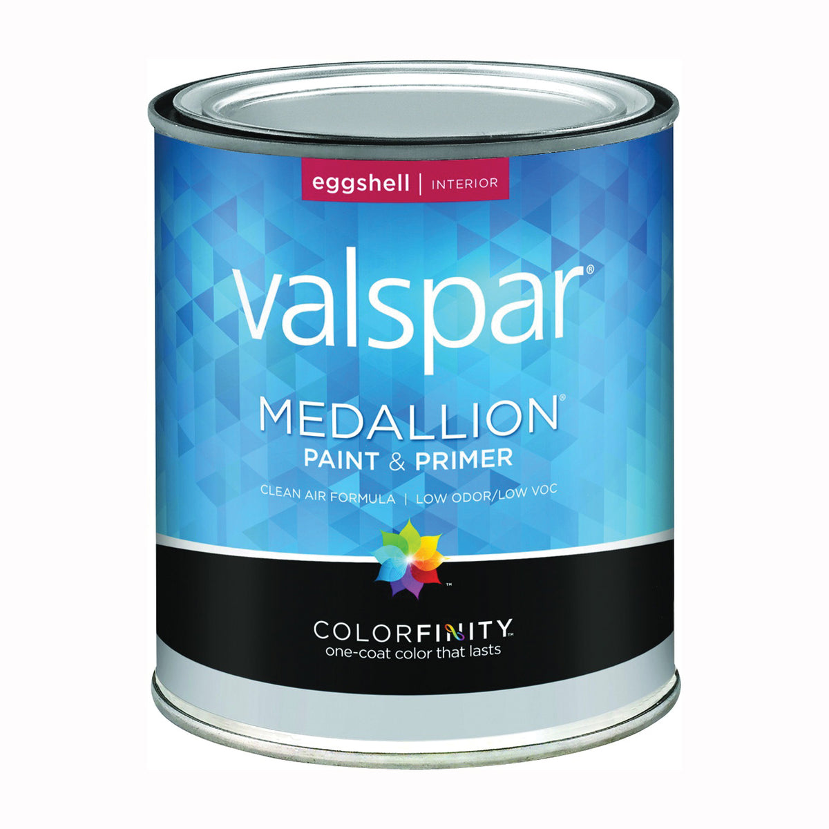 Valspar Medallion 4400 Series 027.0004405.005 Interior Paint, Eggshell, Clear, 1 qt, Can, Latex Base