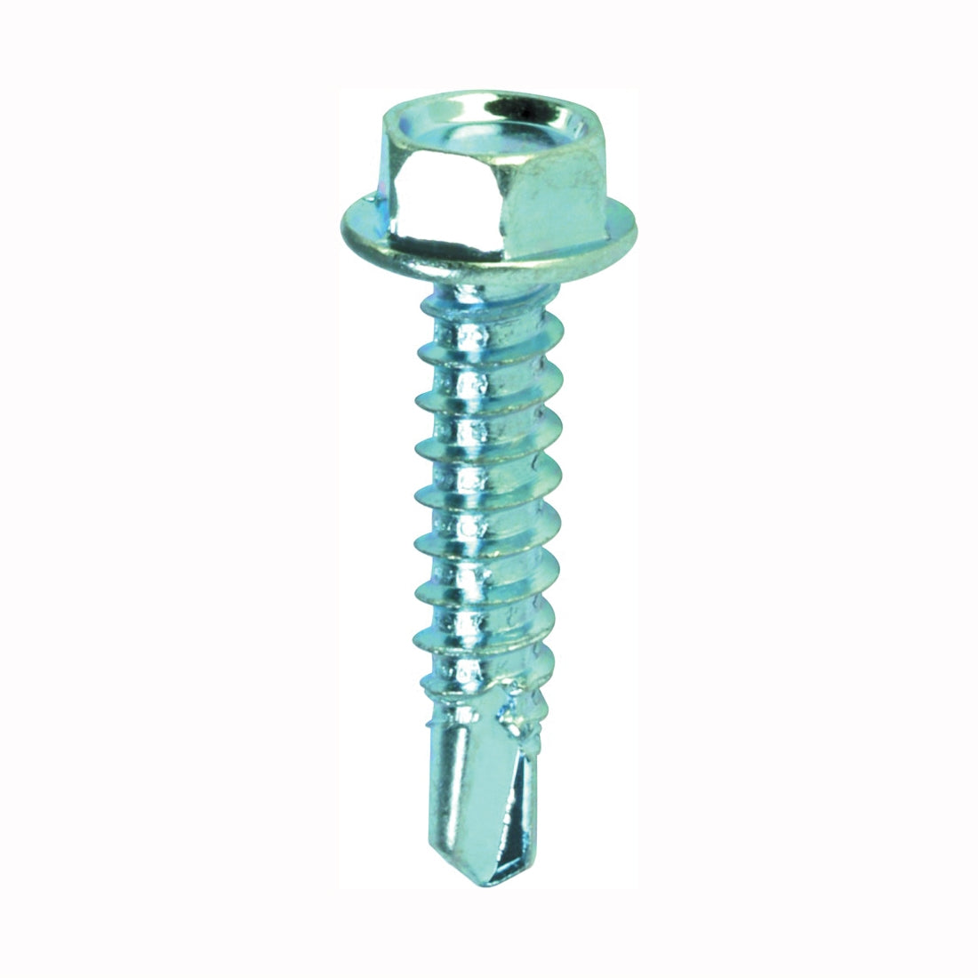 Teks 21336 Screw, #12 Thread, 3/4 in L, Coarse Thread, Hex Drive, Self-Drilling, Self-Tapping Point, Steel, Zinc, 120 PK