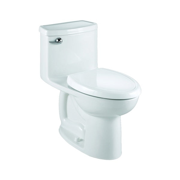 American Standard Compact Cadet 3 2403128.020 Elongated Toilet, Elongated Bowl, 3 in Flush Valve Flushing System, White