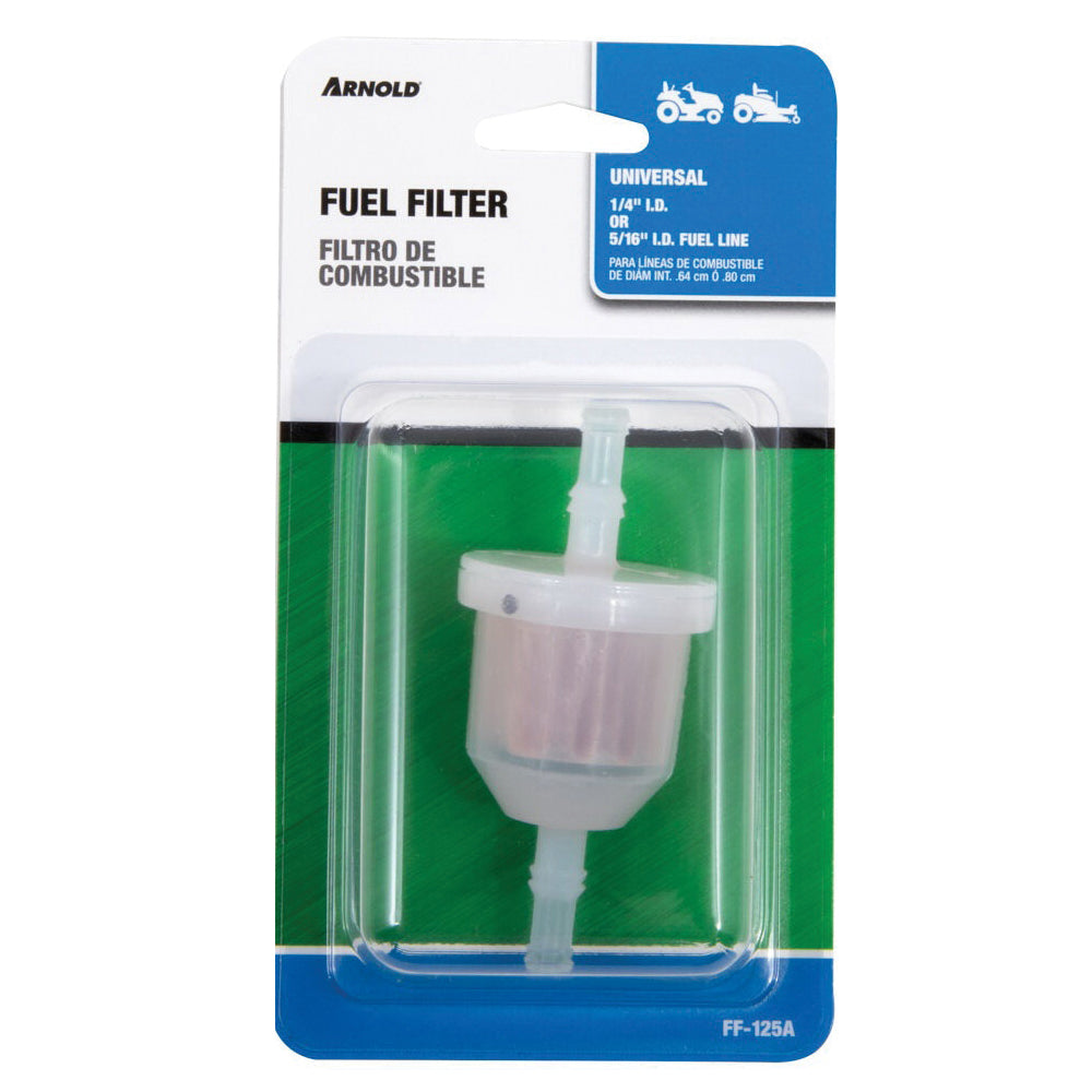 MTD FF-125A Universal Fuel Filter, For: 1/4 in or 5/16 in ID Fuel Lines, All Small Gasoline Engines