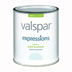 Valspar Expressions 005.0017043.005 Interior Paint, Satin, Tint, 1 qt, Can, Latex Base, Resists: Fade, Stain