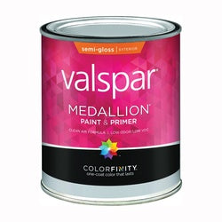 Valspar 027.0004308.005 Latex Paint, Semi-Gloss, Pastel Base, 1 qt, Resists: Fade, Mildew, Mold