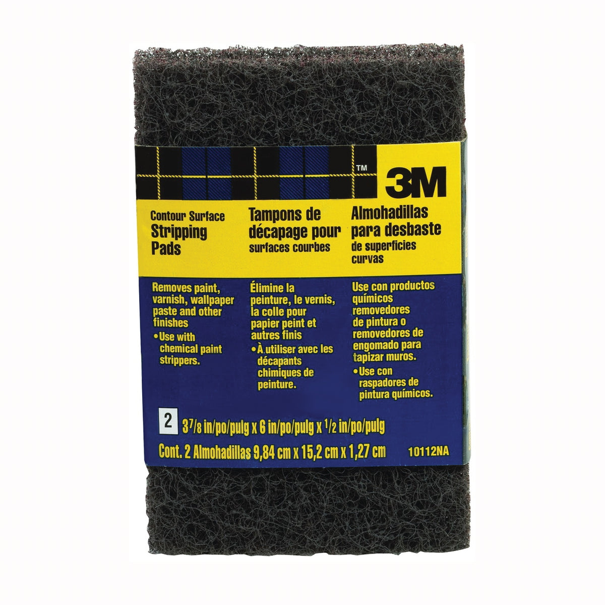 Scotch-Brite 10112 Stripping Pad, 6 in L, 3-3/4 in W