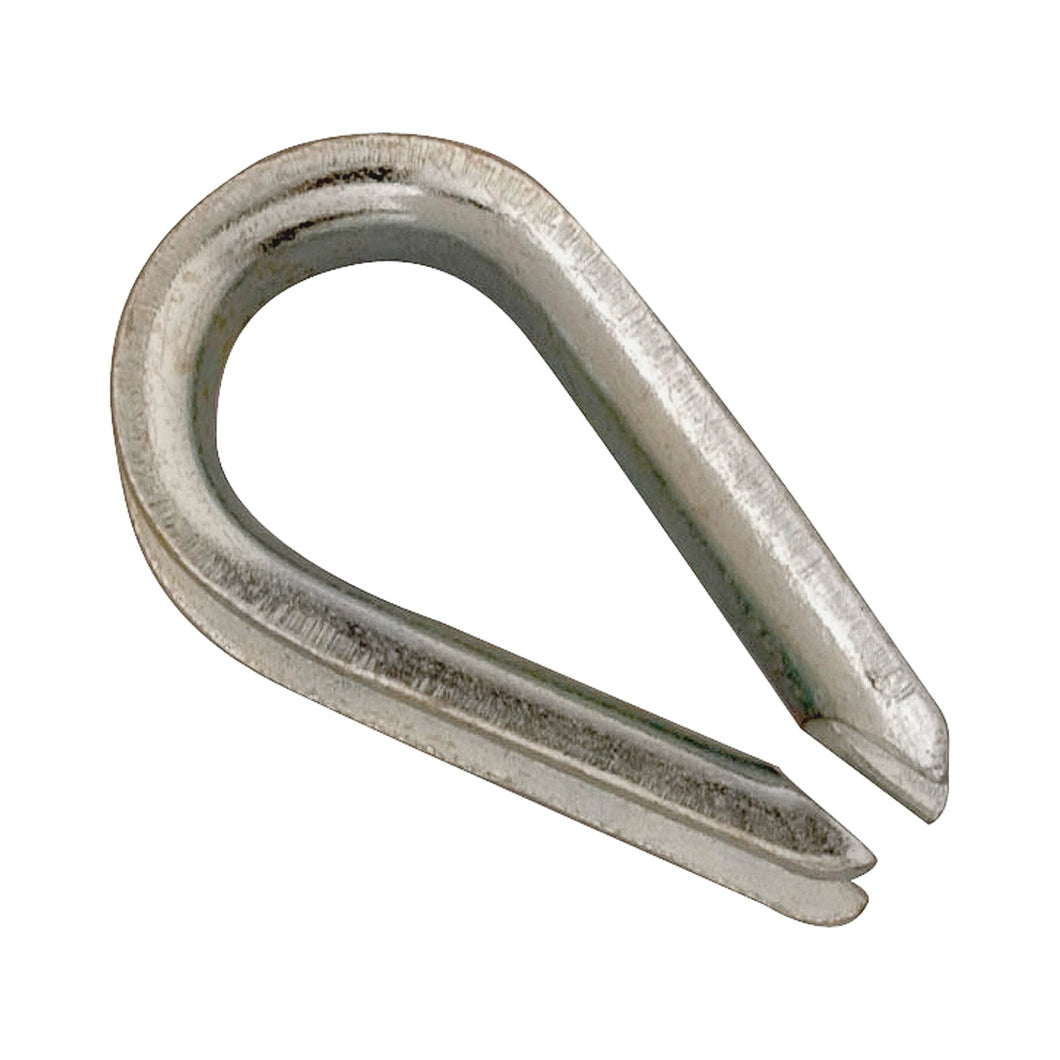 Campbell T7670649 Wire Rope Thimble, 3/8 in Dia Cable, Malleable Iron, Electro-Galvanized