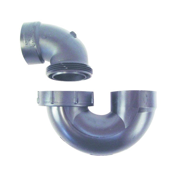 US Hardware P-098C Bathtub Trap, ABS, Black