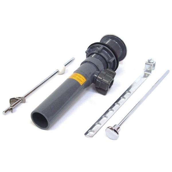 US Hardware P-139C Pop-Up Drain, ABS, Black, Chrome