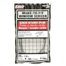 Load image into Gallery viewer, Make-2-Fit P 7941 Screen Retainer Spline, 0.185 in D, 25 ft L, Vinyl, Gray, Round
