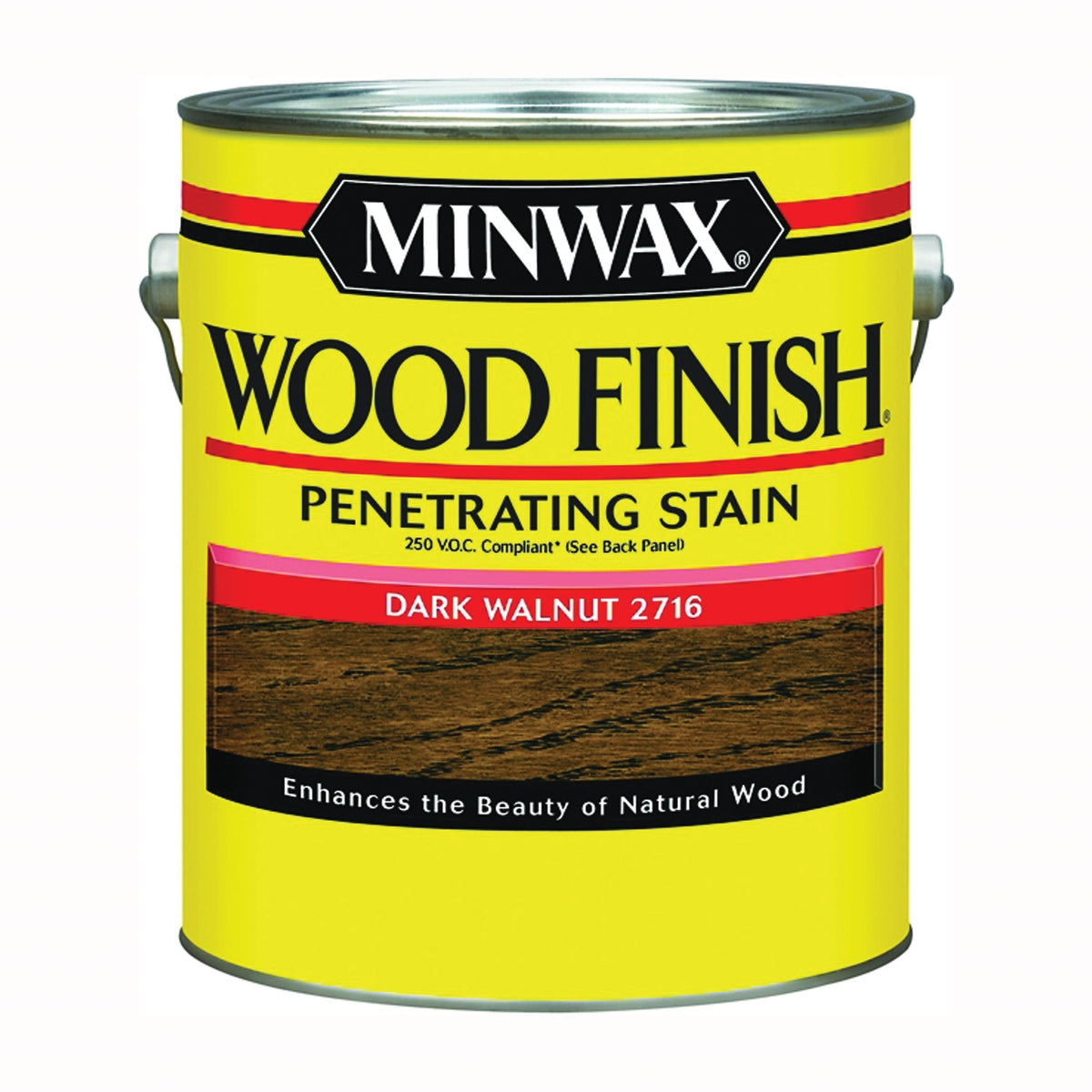 Minwax Wood Finish 710810000 Wood Stain, Dark Walnut, Liquid, 1 gal, Can