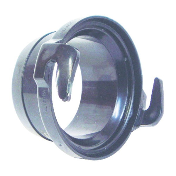 US Hardware RV-309B Hose Adapter with Bayonet Hook, 3 in ID, ABS, Black