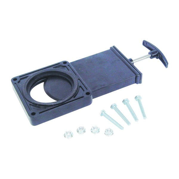 US Hardware RV-515B Waste Gate, ABS/Stainless Steel, Black