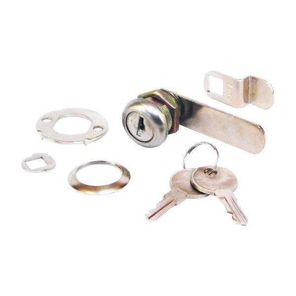 US Hardware WP-9708C Cam Lock, Steel, Chrome