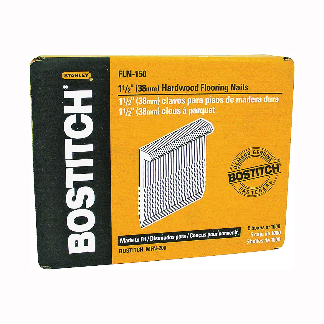 Bostitch FLN150 L-Cleat Nail, 1-1/2 in L, 16 Gauge, Steel