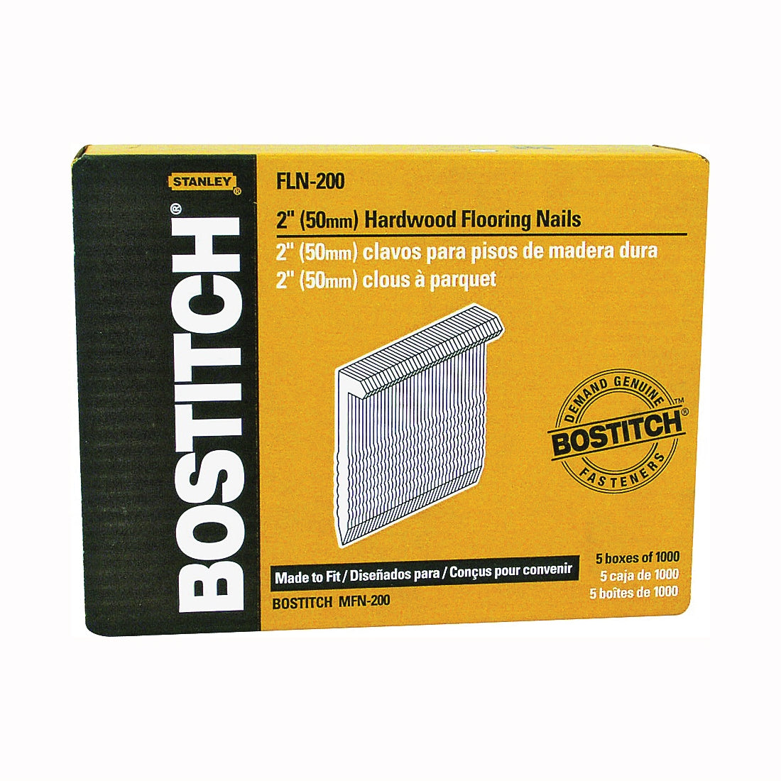 Bostitch FLN200 L-Cleat Nail, 2 in L, 16 Gauge, Steel