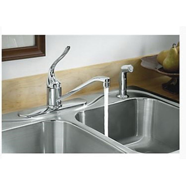 Sterling Southhaven Series 11402-4-NA Kitchen Sink, 4-Faucet Hole, 22 in OAW, 8 in OAD, 33 in OAH, Stainless Steel