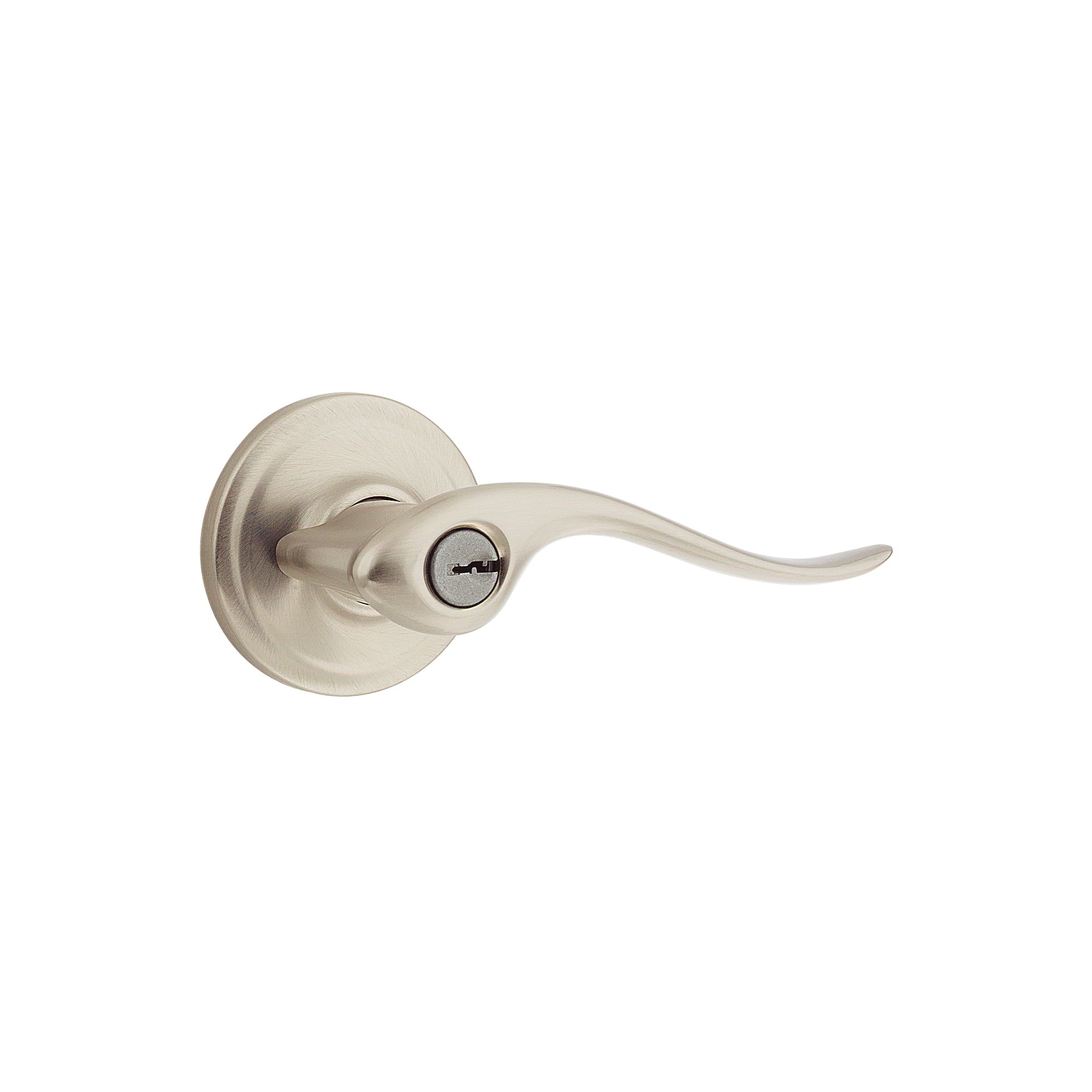 Kwikset Signature Series 740TNL15SMTRCAL/R Entry Lever Lockset, Solid Brass, Satin Nickel