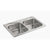 Sterling Southhaven Series 11401-4-NA Kitchen Sink, 4-Faucet Hole, 22 in OAW, 7 in OAD, 33 in OAH, Stainless Steel